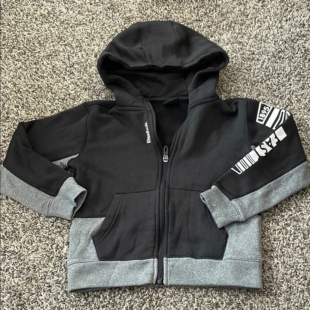 Reebok Kids Black and Gray Hoodie